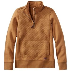 LL Bean Quilted Quarter-Zip Pullover XS Tall